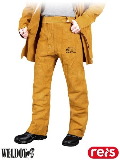 Spodnie do spawania - Skóra dwoinowa, kevlarove nici REIS