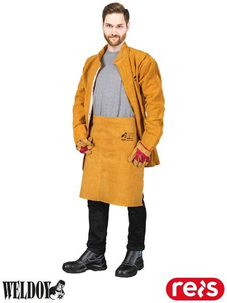 Skórzana zapaska spawalnicza - Ochrona dolnej części ciała, wiązana REIS