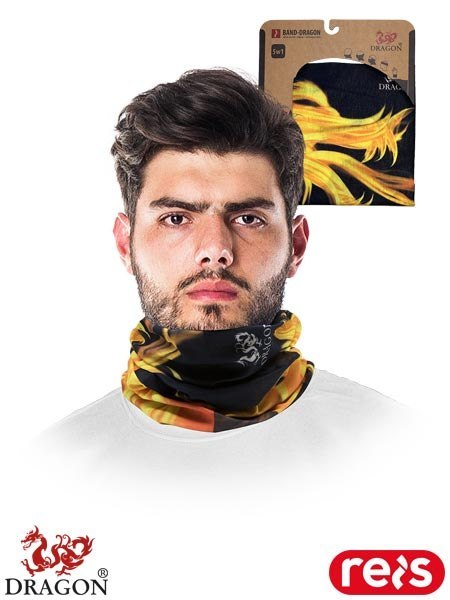 Komin bandana - 100% poliester, bezszwowy, elastyczna REIS