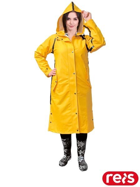 Płaszcz Przeciwdeszczowy Damski | Podszewka Tafta | Klejone Szwy | PU/PCV REIS