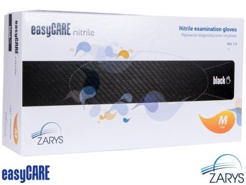 Rękawice Nitrylowe easyCARE – Bezpudrowe, Medyczne, 100 szt. ZARYS