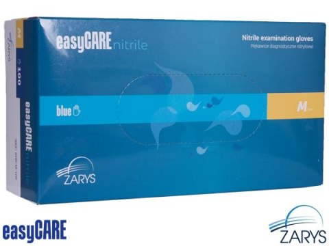 Rękawice Nitrylowe easyCARE – Bezpudrowe, Medyczne, 100 szt. ZARYS