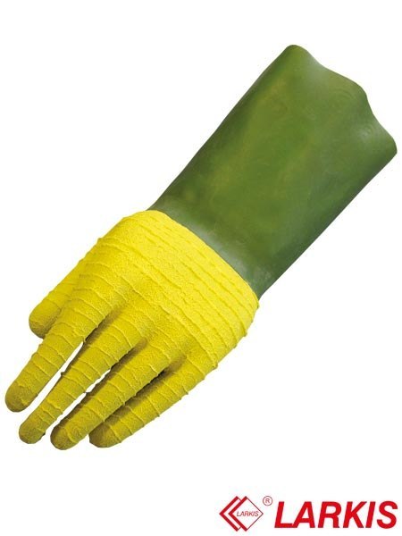 Rękawice LUDWIK dwuwarstwowe - chemoodporne, szorstki chwyt LARKIS
