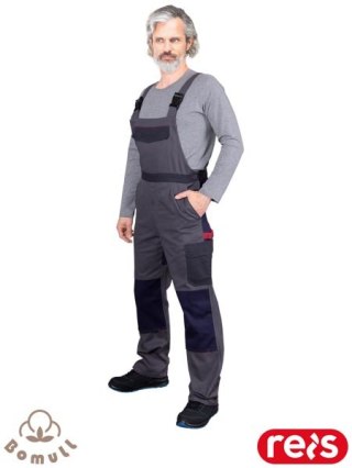 Spodnie Robocze Letnie BOMER - Przewiewne, Regulowane, Kieszenie na Nakolanniki REIS