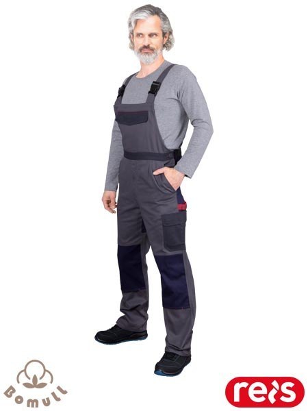 Spodnie Robocze Letnie BOMER - Przewiewne, Regulowane, Kieszenie na Nakolanniki REIS