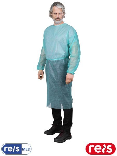 Fartuch z Polipropylenu Jednorazowy | 115x137cm | Wiązany, Gumki | 22 g/m2 | Opakowanie 10 szt. REIS