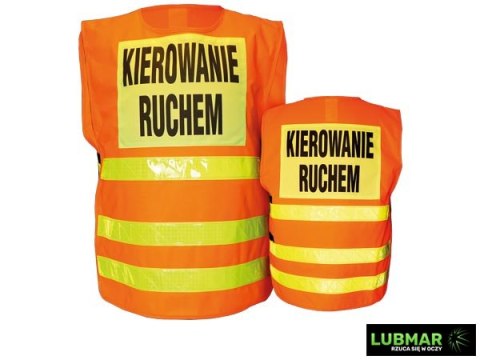 Kamizelka ostrzegawcza "Kierowanie ruchem" - odblaskowa, rzepy LUBMAR