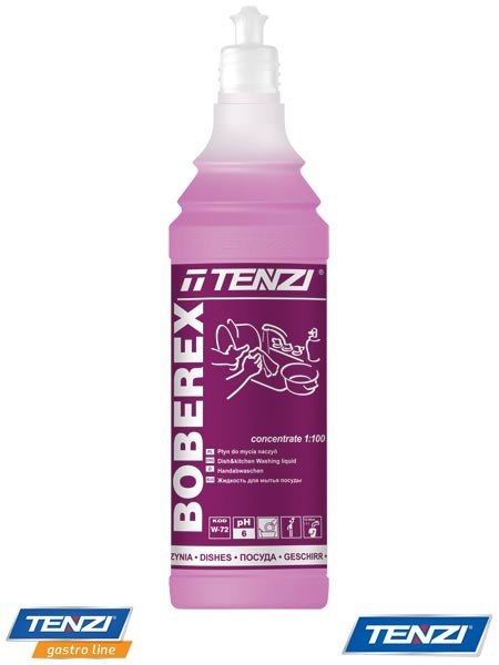 BOBEREX – Koncentrat do Mycia Naczyń 1 L, Delikatny dla Rąk TENZI