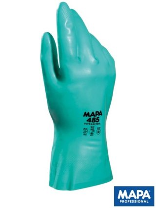 Rękawice Nitrylowe ULTRANITRIL 485 – Doskonała Chwytność, Ochrona Chemiczna MAPA