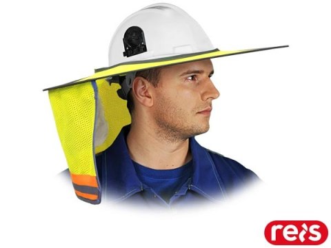 Ochrona rondo przeciwsłoneczne karku do hełmu - Mocowana na rzep, składana REIS