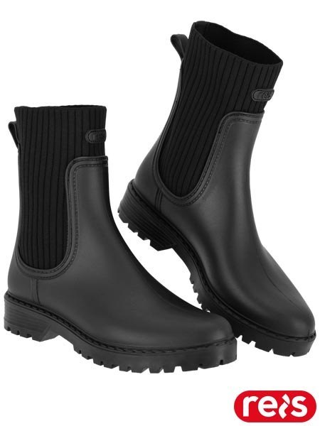 Damskie Kalosze Sztyblety – Wodoodporne, z Elastyczną Wstawką z PCV REIS