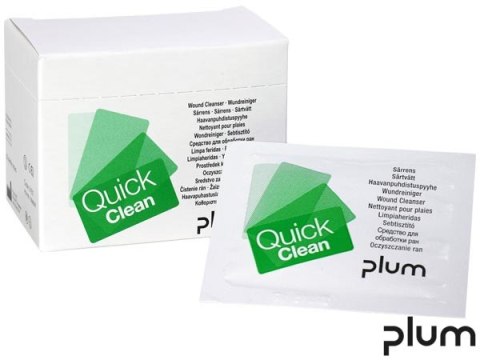 Nawilżane Chusteczki do Ran QuickClean | Sterylna Woda | 20 szt. | BHP PLUM