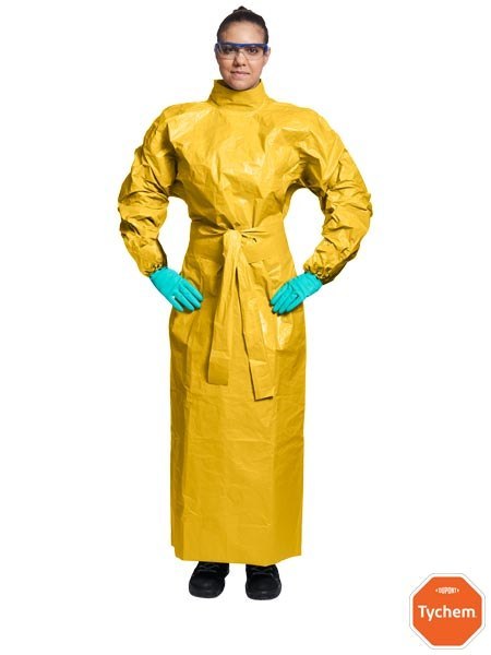 Fartuch ochronny Tychem® C - chemoodporny, antyelektrostatyczny DUPONT TYCHEM