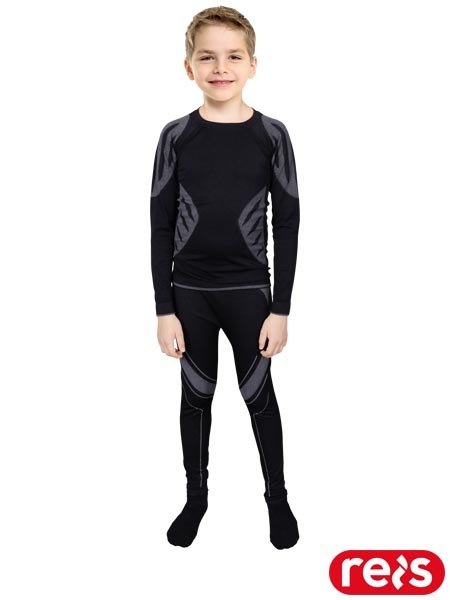 Bielizna termoaktywna dziecięca WARM – komplet koszulka i spodnie, 280 g/m² REIS