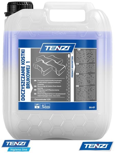 DOCZYSZCZANIE KOSTKI BRUKOWEJ 1 – Koncentrat do Usuwania Plam Oleju i SmaruTENZI