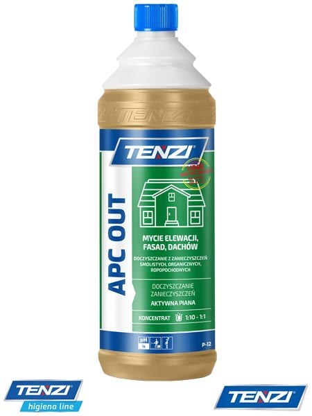 APC OUT – Koncentrat Zasadowy do Czyszczenia Elewacji i Dachów, 1 L i 5 L TENZI