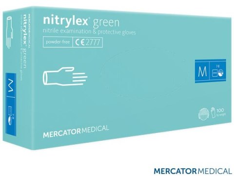 Rękawice nitrylowe nitrylex® green medyczne 8% Vat 100 szt. MERCATOR MEDICAL