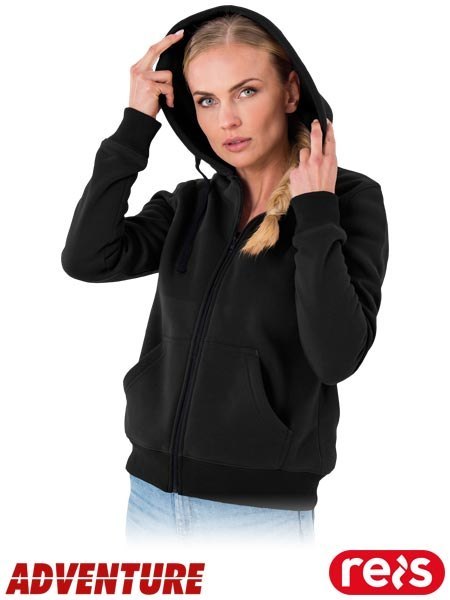 Damska Bluza Ochronna Dresowa MALVA | Z Kapturem | Zapinana na Zamek REIS