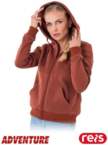 Damska Bluza Ochronna Dresowa MALVA | Z Kapturem | Zapinana na Zamek REIS