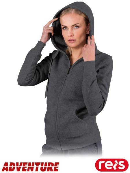 Damska Bluza Ochronna Dresowa MALVA | Z Kapturem | Zapinana na Zamek REIS