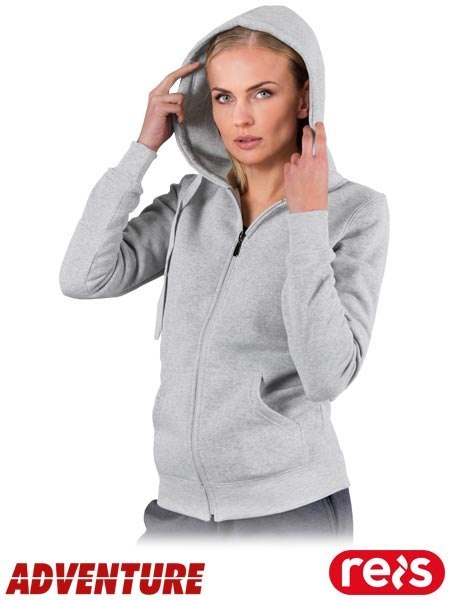 Damska Bluza Ochronna Dresowa MALVA | Z Kapturem | Zapinana na Zamek REIS