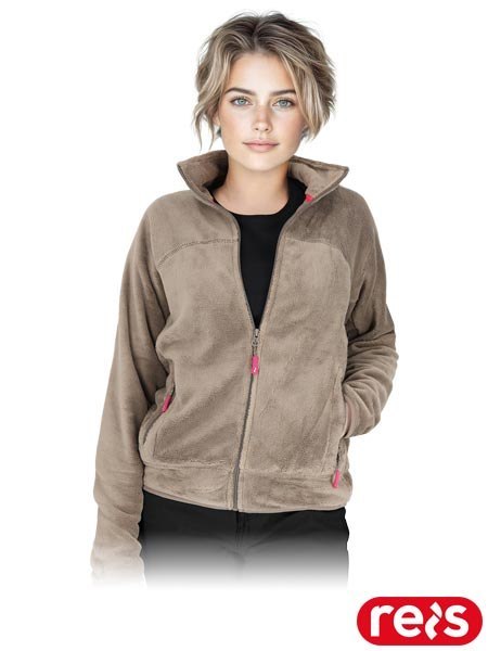 Bluza Ochronna Damska Polar Coral 290g | Stójka, Suwak | Ciepła, Miękka | Kieszenie REIS