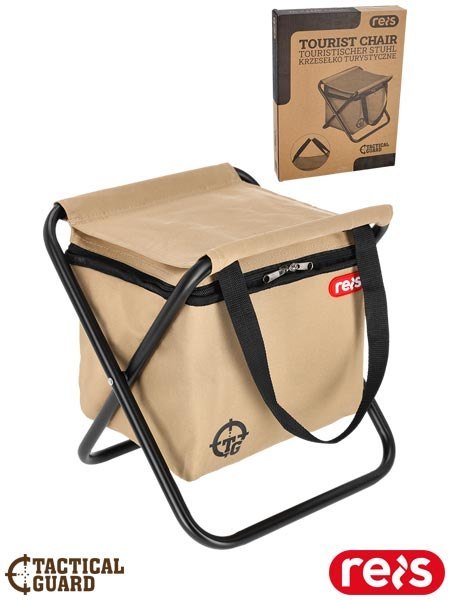 Krzesło turystyczne składane – lekkie i kompaktowe, z torbą pod siedziskiem REIS