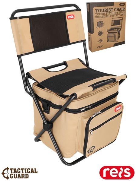 Krzesło turystyczne składane z oparciem 2w1 – lekka i kompaktowa konstrukcja, torba pod siedziskiem REIS