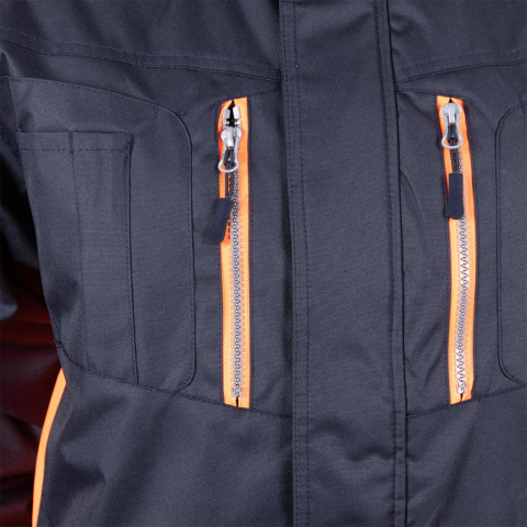 Kurtka ASKER - Zimowa, ocieplana, z wewnętrznymi kieszeniami i odblaskami L.HOLLMAN