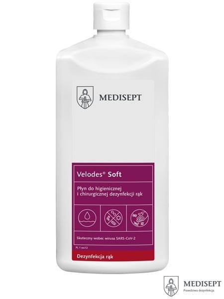 Velodes® Soft – Płyn do Dezynfekcji Rąk z Gliceryną, Przebadany Dermatologicznie MEDISEPT