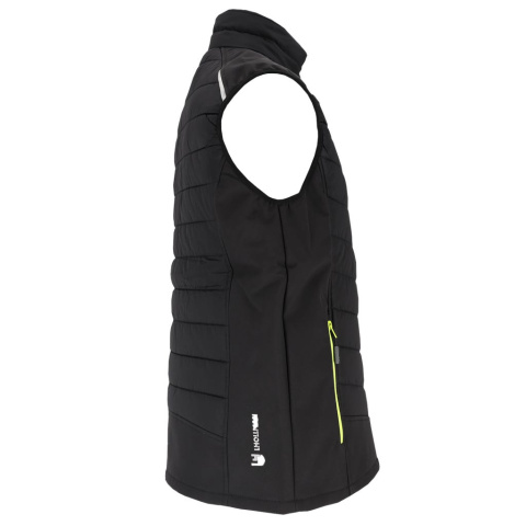 Pikowany bezrękawnik męski - Softshell, 4-kierunkowy stretch, odblaski L.HOLLMAN