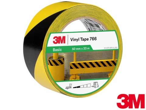 Taśma Ostrzegawcza 3M 766 – Elastyczna, do Oznakowania Stref Bezpieczeństwa 3M
