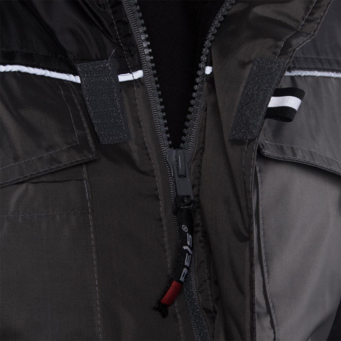 Bezrękawnik roboczy zimowy - z odblaskami, kołnierz z polarem, 4 kieszenie REIS