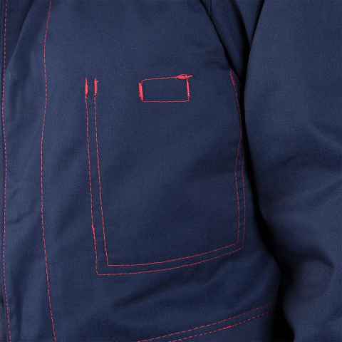 Bluza robocza antyelektrostatyczna ESD - z kieszeniami, zapinana na napy REIS