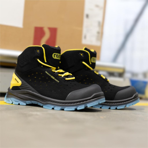 Trzewiki bezpieczne HARPOON S1PS SR FO - zamszowe, kompozytowy podnosek REIS