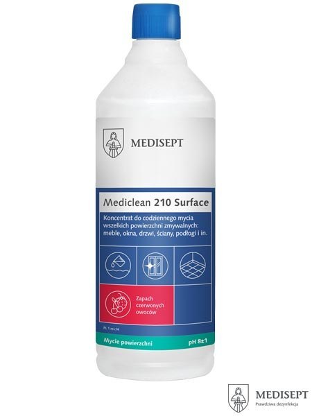 Uniwersalny Koncentrat Mediclean 210 Surface – Bez smug, Połysk i Właściwości Antystatyczne MEDISEPT