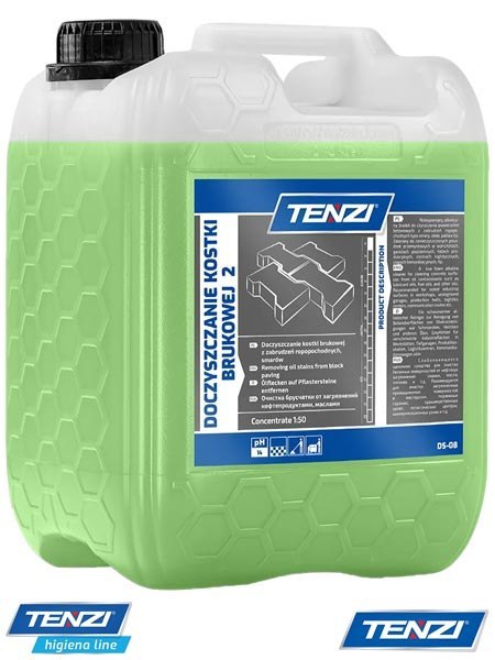 DOCZYSZCZANIE KOSTKI BRUKOWEJ 2 – Alkaliczny Koncentrat do Mycia Podjazdów i Hal TENZI