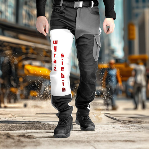 Spodnie ZEBRA - Męskie, elastyczne, z licznymi kieszeniami i regulacją L.HOLLMAN