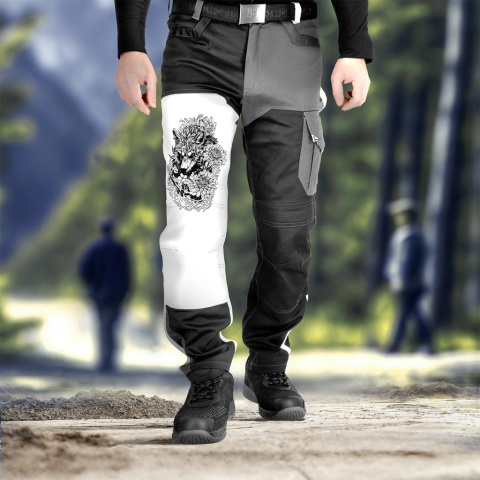 Spodnie ZEBRA - Męskie, elastyczne, z licznymi kieszeniami i regulacją L.HOLLMAN