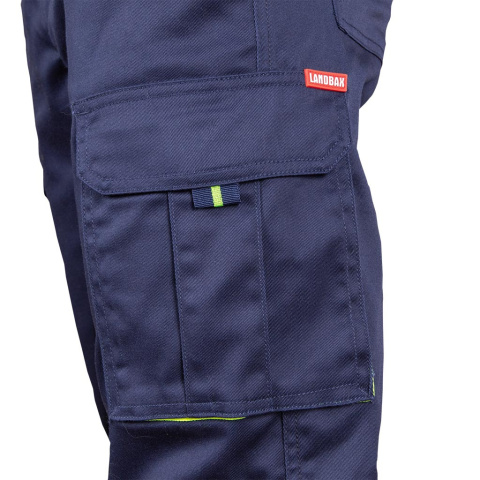 Spodnie ochronne męskie BAX - elastyczne, odblaski, z kieszeniami REIS