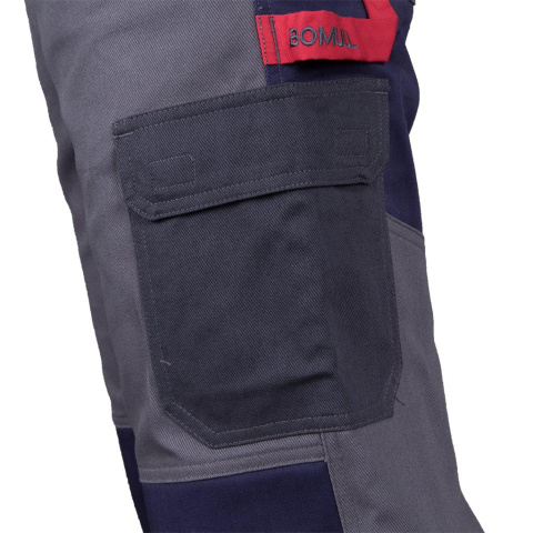Spodnie ochronne do pasa BOMER z kieszeniami na nakolanniki REIS