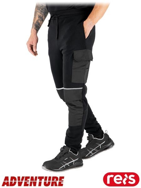 Spodnie dresowe ochronne BUZON - kieszenie na nakolanniki REIS