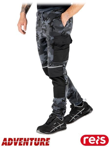 Spodnie dresowe ochronne BUZON - kieszenie na nakolanniki REIS