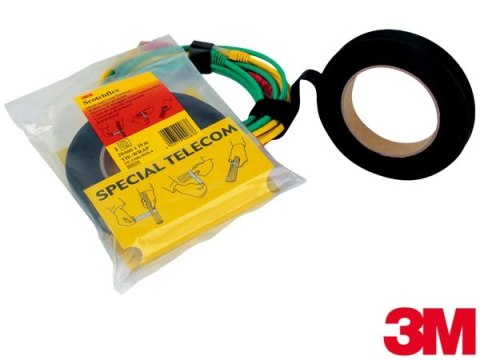 Organizer Kabli 3M™ Scotchflex™ – Czarna Taśma Rzepowa Wielokrotnego Użytku 3M