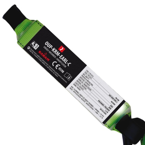 Amortyzator bezpieczeństwa 1.5 m – Lina z pochłaniaczem energii i karabińczykiem, EN355 REIS