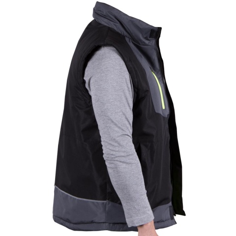 Ocieplana kamizelka robocza - z kieszeniami, odblaskowa REIS