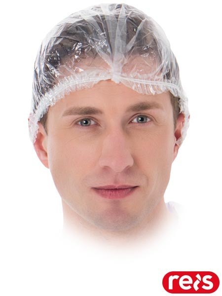 Czepek jednorazowy typu Clip z gumką – polietylenowy, 100 szt. REIS