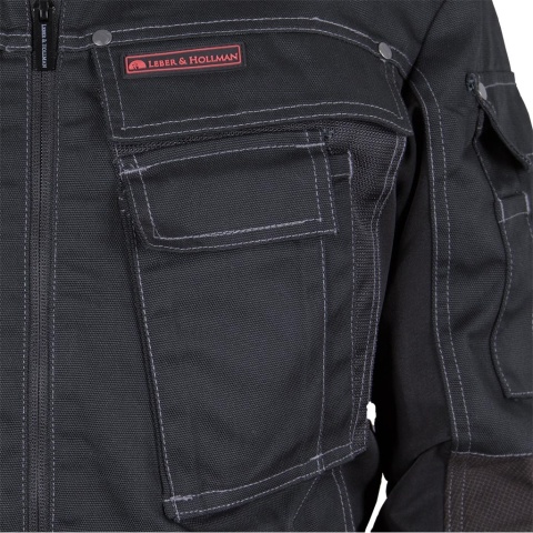Bluza Robocza FIXER Canvas – Elastyczne Wstawki Stretch, Wiele Kieszeni L.HOLLMAN