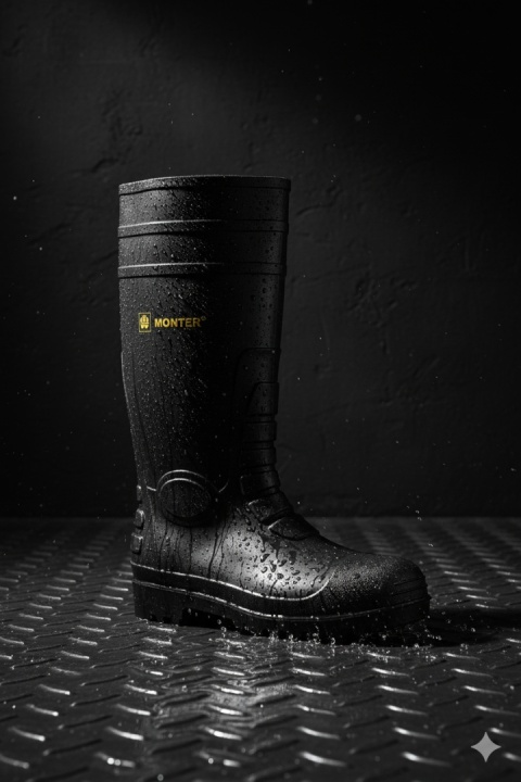 Buty gumowce bezpieczne kalosze S5 MONTER Rozm. 46 z wkładką i podnoskiem