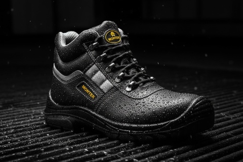Buty ochronne trzewiki S3 rozm. 43 z metalowym podnoskiem i wkładką antyprzebiciową – antypoślizgowe MONTER